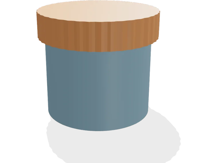 Threaded jar 75 x 75 mm, no seal