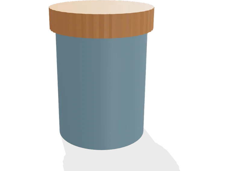 Tall threaded jar 80 x 120 mm