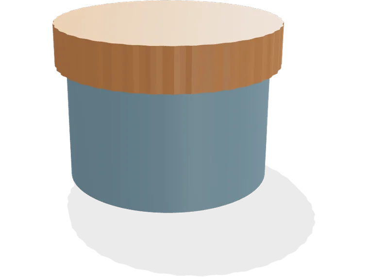 Low threaded jar 90 x 70 mm