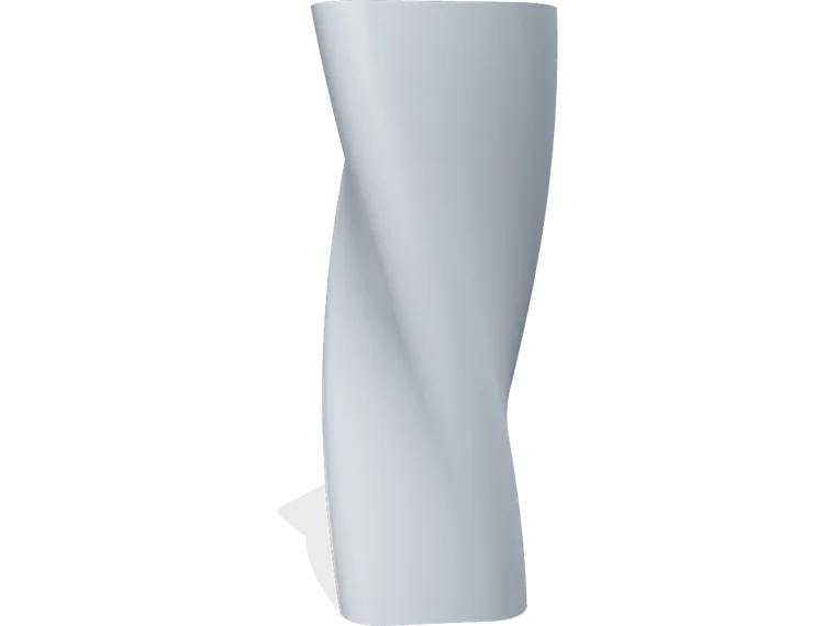 Twisted triangle vase 200 mm