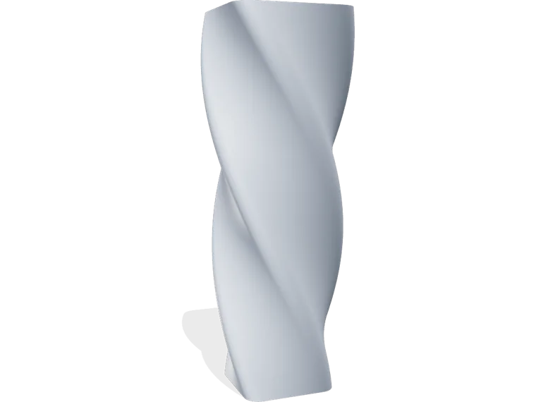 Twisted square vase 220 mm