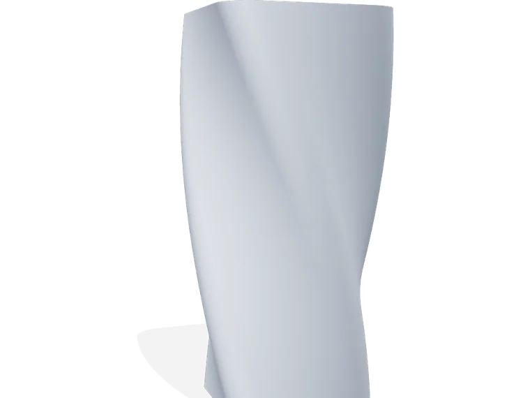 Twisted square vase