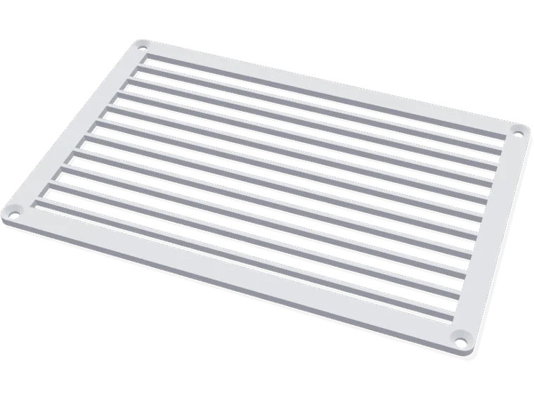 Wall vent cover 180 x 120 mm, slats