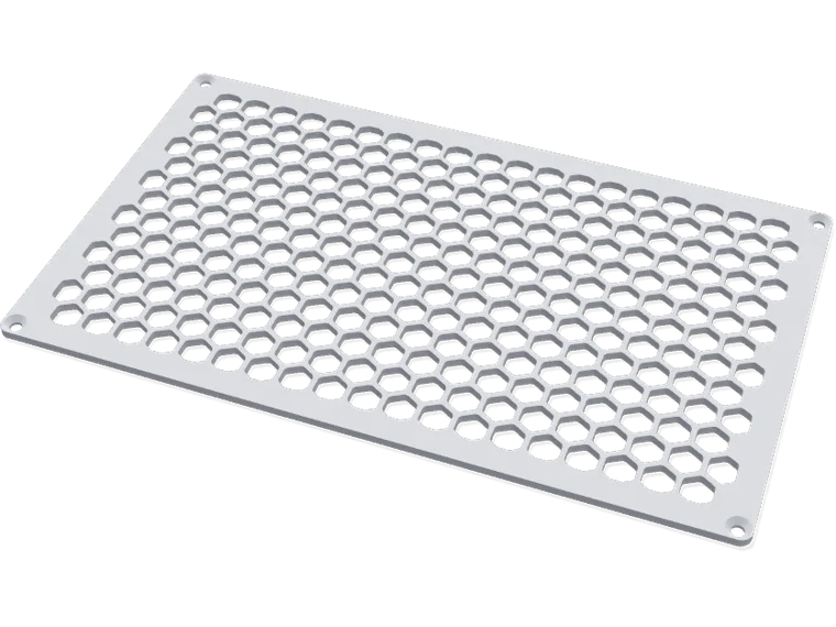 Large wall vent 250 x 150 mm, hex