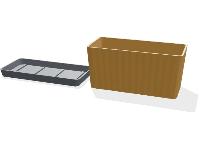 Windowsill planter 180 mm, fluted