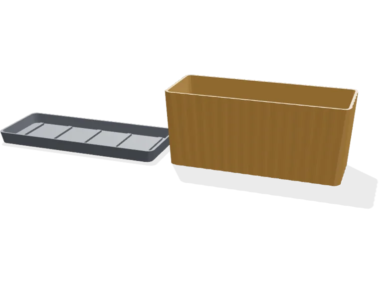 Windowsill planter 220 mm, fluted