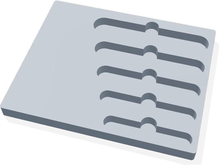 Wrench case insert, 5 slots