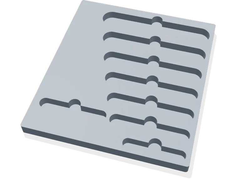 Wrench set insert, 8 slots