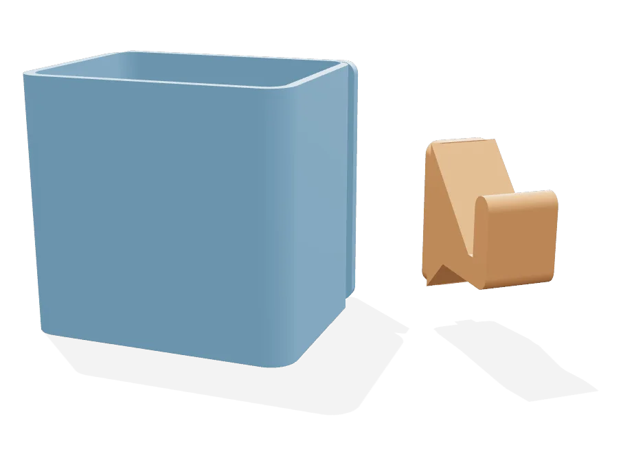SKÅDIS pen cup and buttressed tool hook with drop-lock tabs