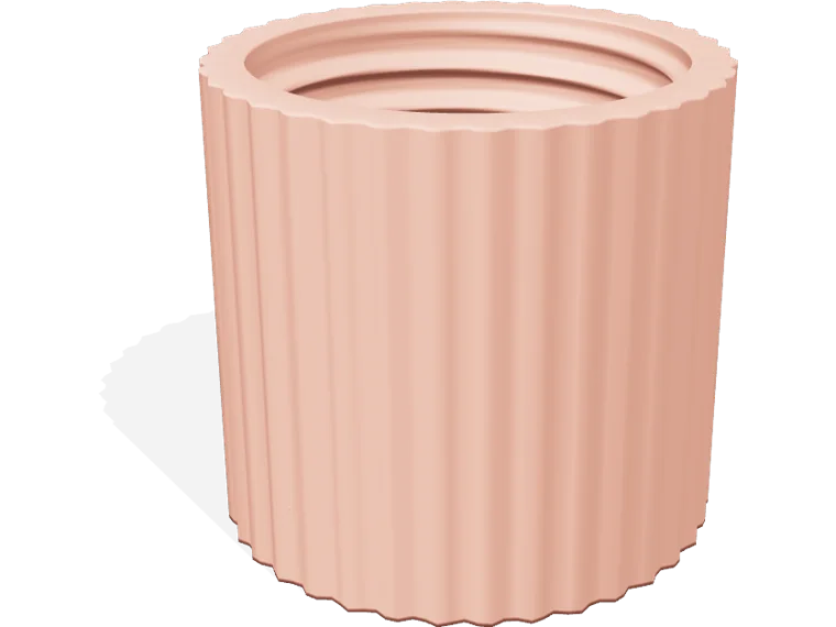 Knurled PET bottle coupler with internal threads at both ends